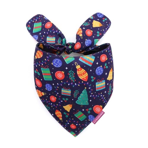 Luxury Pet Birthday Bandanas (Christmas Tree / Medium)