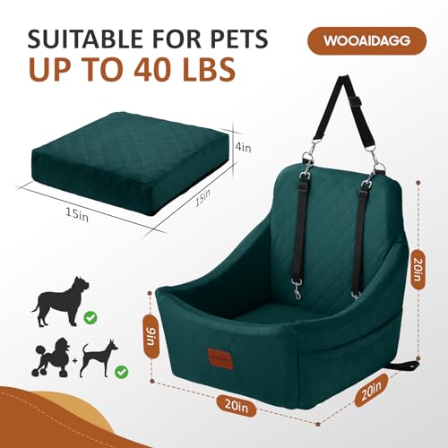 Dog Car Seat for Medium Dogs (Green)