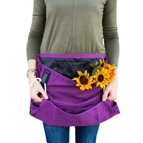 Roo Gardening Waist Apron with Pockets for Women & Men (Joey-waist Only / Purple Orchid)