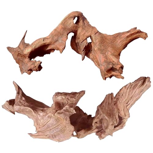 Natural Large Aquarium Driftwood for Fish Tanks & Reptile Terrariums (Large Mopani Driftwood 14 to 18 Inch (Pack of 2))