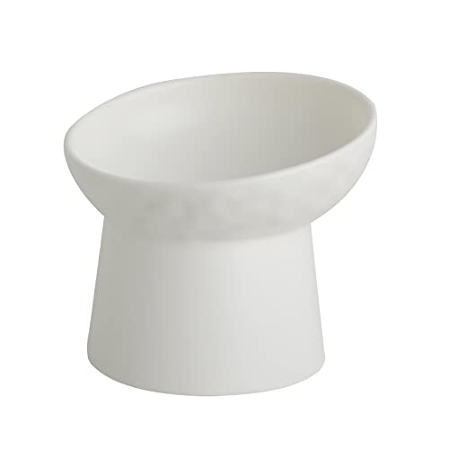 Elevated Cat Bowls (White / 5.2 Inch (Pack of 1))