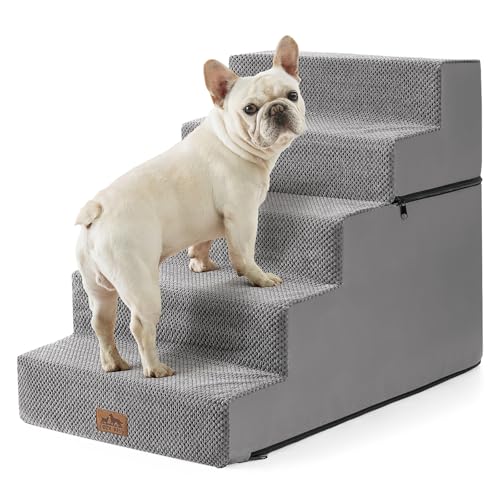 Dog Stairs for Small Dogs (Grey / 17.7x29.5x23.6 inch)