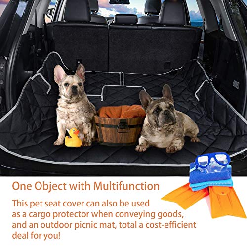 Dog Car Seat Cover Waterproof 56” x 50“ for for Trucks Cars & SUVs Back Seat Heavy (56"Truck-gray edge)