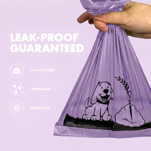 1000 multicolor poop bags for dogs with Dispenser and Leash Tie (Multicolor / 1 Count (Pack of 1000))