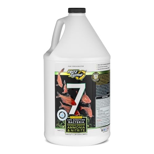 FritzZyme 7 Live Nitrifying Bacteria Naturally Removes Amonia & Nitrite for Freshwater Fish (1 gal)