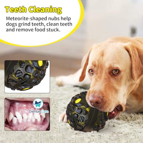 Dog Giggle Balls for Aggressive Chewers Interactive Dog Toy Ball (Yellow)