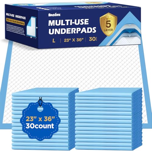Incontinence Bed Pads Disposable Underpads for Adults (30 Count)
