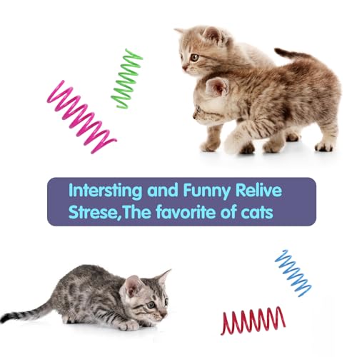 24PCS 12Colors Cat Spring Toys for Indoor Cats (24psc 12color)