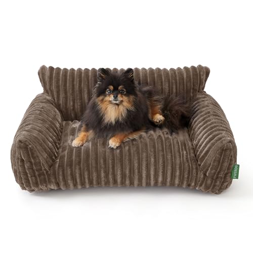Cute Couch Bed for Pets (30.0"L x 20.0"W x 10.0"Th / Brown)