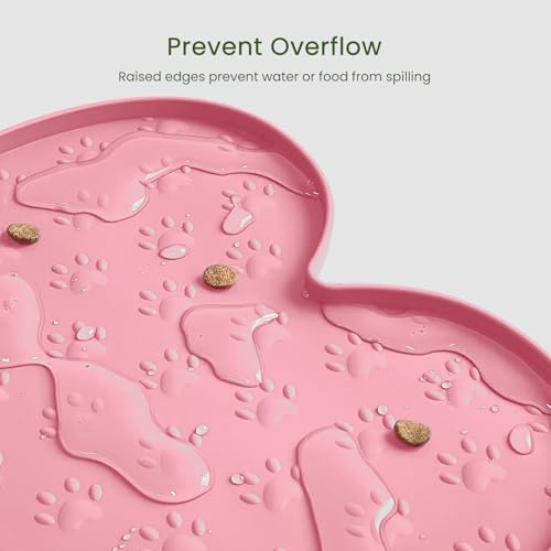 Dog Food Mat Anti (19.4" x 9.8" / Pink)
