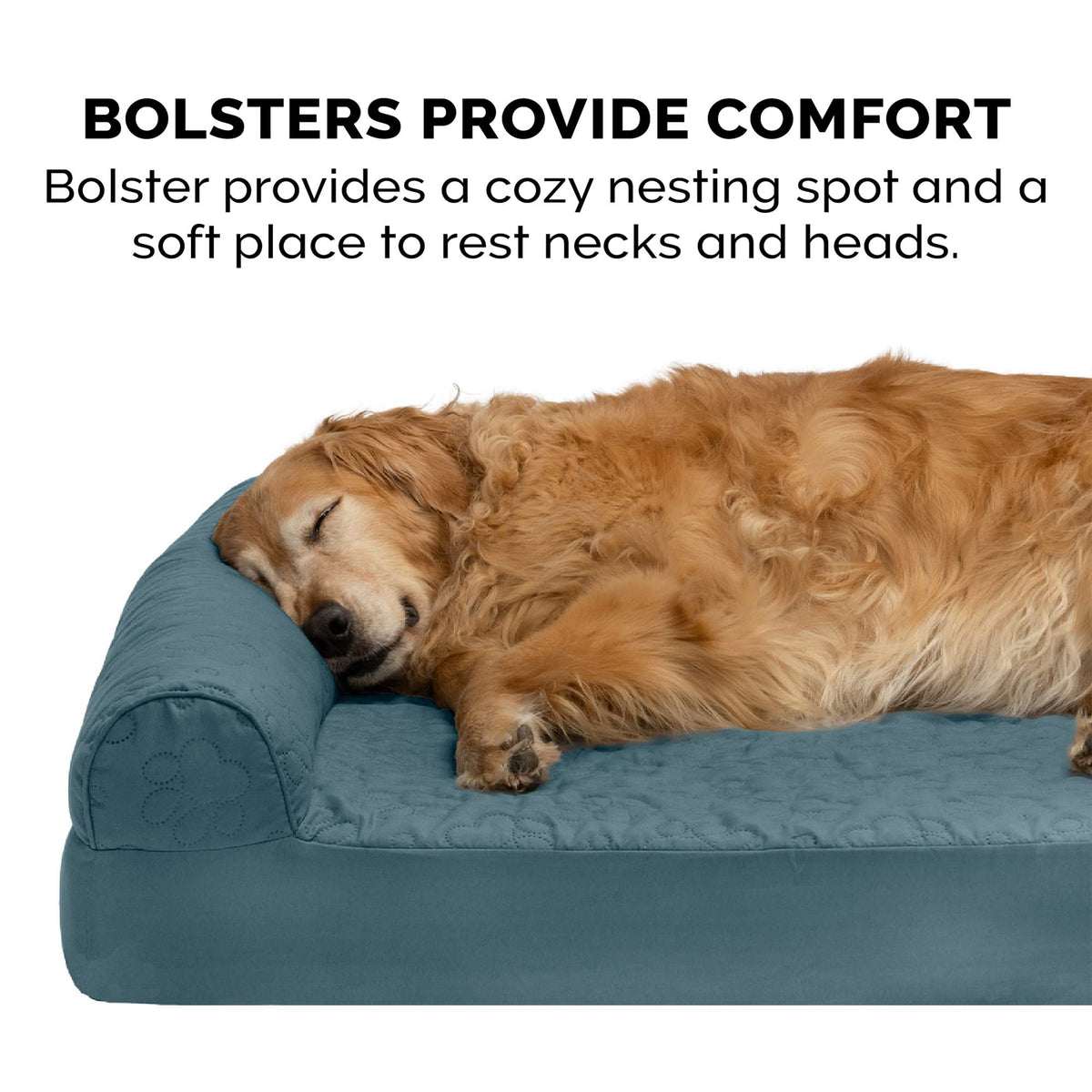 Cooling Gel Dog Bed for Medium (Medium / (Quilted Paw) Bluestone)