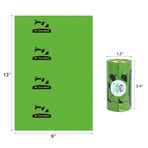 Dog Poop Bags with 3 Bags Left Indicator (Green with Indicator)
