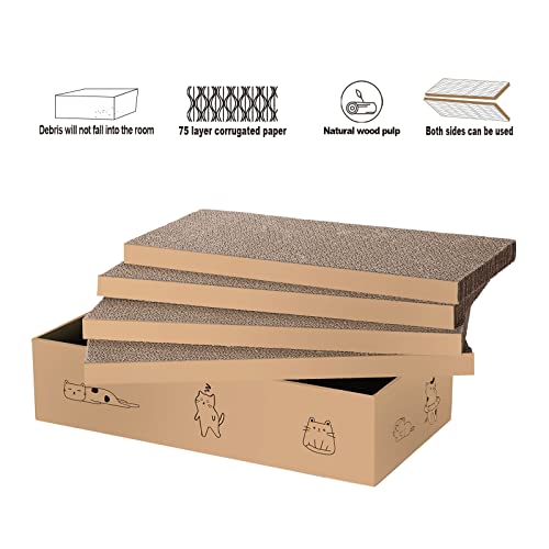 4 Packs in 1 Cat Scratch Pad with Box (4 PCS)