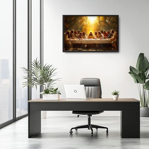 Large The Last Supper Wall Art for Living Room (36"L x 24"W / Jesus)