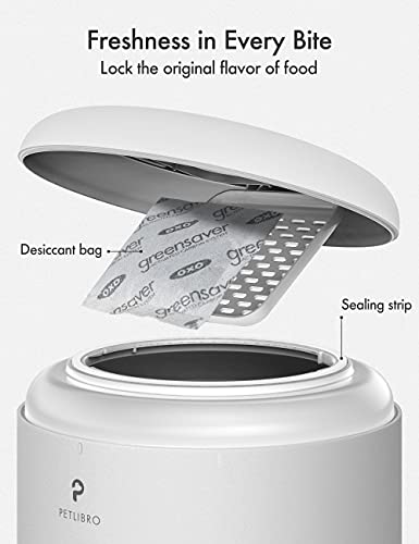 Automatic Cat Food Dispenser for 2 Pets 5L Auto Dog Feeder Dry Food Dispenser with Splitter & 2 Stainless Bowls (White / 5L (Basic))