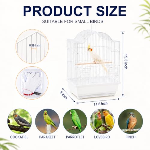 Small Bird Cage (11.8"L x 9.0"W x 15.3"H)
