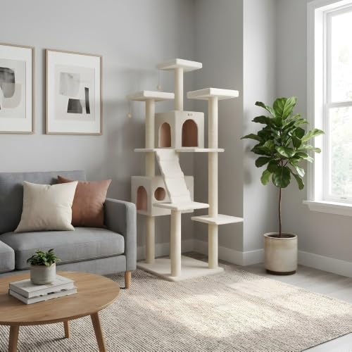 Pressed Wood Cat Tree with Sisal