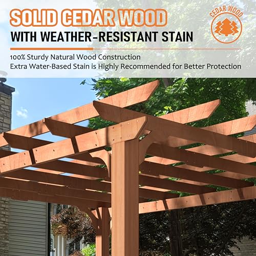 10x12 FT All Cedar Wooden Pergola (10 x 12 FT)