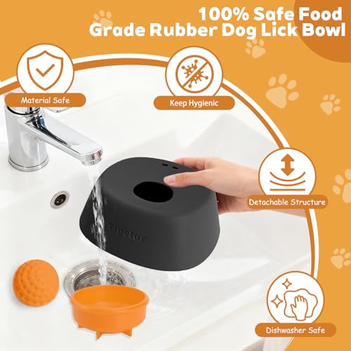 Dog Lick Bowl (black / Medium)