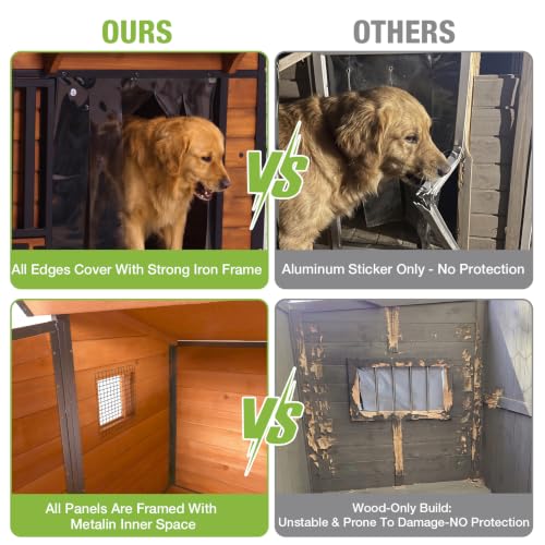 Heated Dog House Outdoor Dog Kennel with Safe Heated Pad