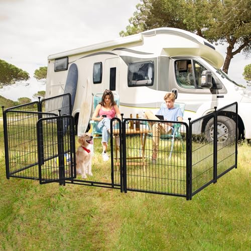Dog Fence Outdoor 40inch 8 Panels with Door