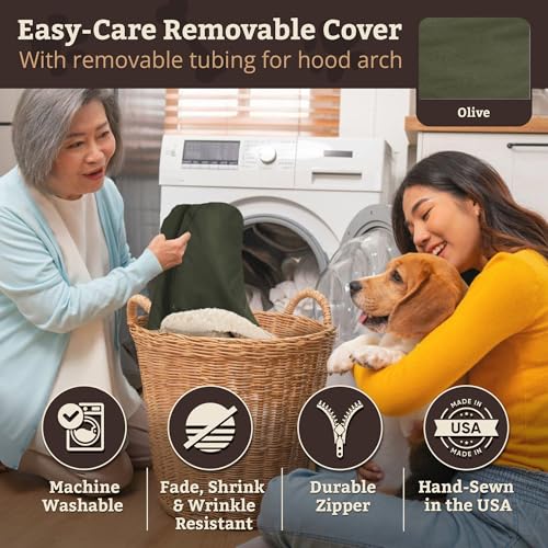 Rectangle Cozy Cave Dog Bed (Olive / Large)
