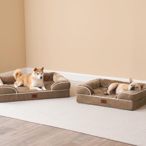 Orthopedic XXL Dog Bed (Camel / 52.0"l X 41.0"w X 8.0"th)