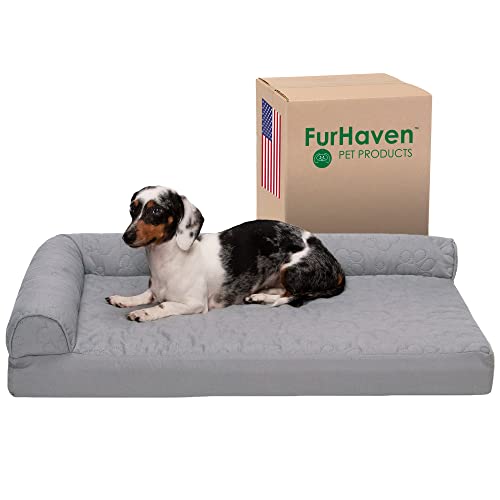 Cooling Gel Dog Bed for Medium (Medium / (Quilted Paw) Titanium)