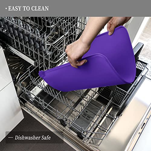 Silicone Pet Feeding Mat (Purple / 32" x 24")