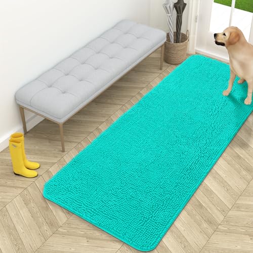 Dog Door Mat for Muddy Paws 59x24 (Teal / 59" X 24")