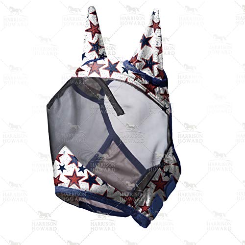 LumiVista Horse Fly Mask Standard with Ears UV Protection for Horse Dream Star M Cob (Dream Star / Cob (Medium))