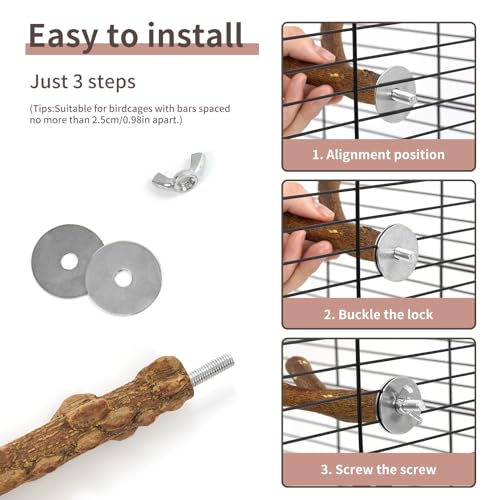Bird Perches 6pcs Natural Wood Birds Stand Branch