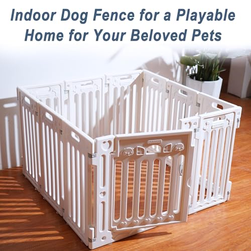 Dog Playpen with Door (White Standard)