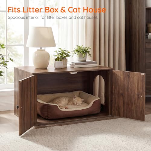 Cat Litter Box Enclosure (Walnut)