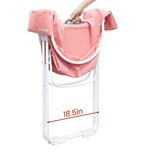 Portable Foldable Dog Bathtub for Small & Medium Dogs (Pink)