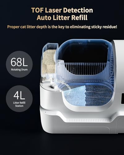 PLT01 Automatic Cat Litter Box (White / 68L)
