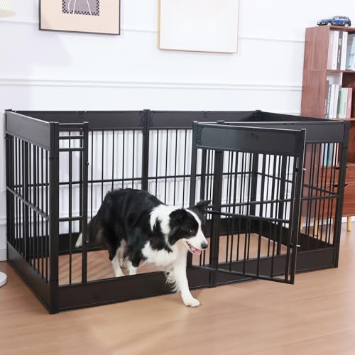 Furniture Style Dog Playpen (Black / 6 Panels (27.5" High))