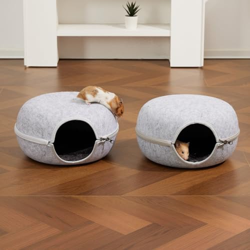 Guinea Pig Hideout 2 Pack (Light Grey & Light Grey)