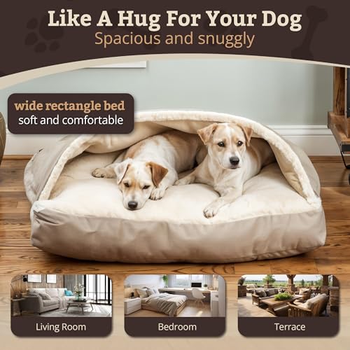 Rectangle Cozy Cave Dog Bed (Buckskin / Small)