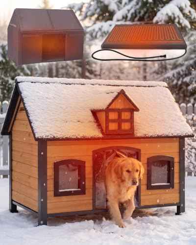 Heated Dog House with Insulated Liner Anti