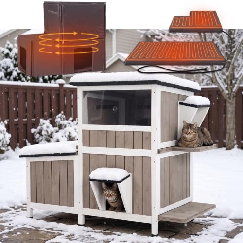 Extra Large Outdoor Heated Cat House Insulated 2