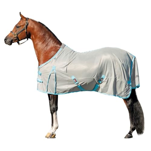 Cooling Soft Interlock Mesh II Horse Fly Sheets (Horse Size 80 / Euro Surcingle / Silver)