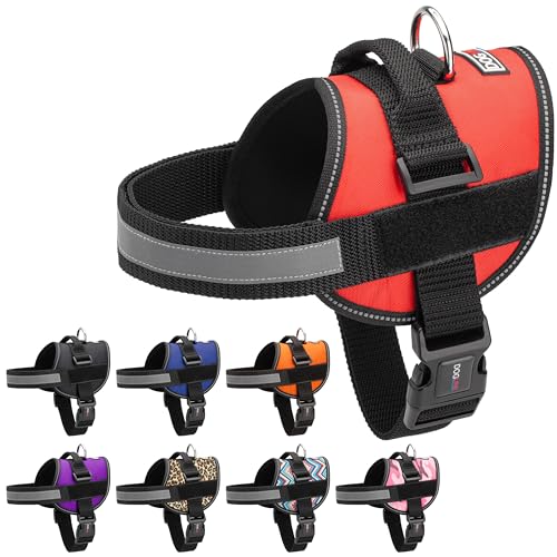 Dog Harness Reflective No (Red / Girth 18" to 24")