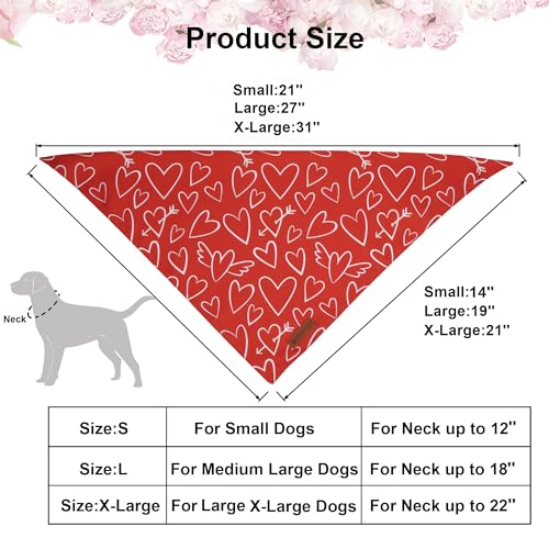 Valentine Dog Bandanas (Small / Valentine)