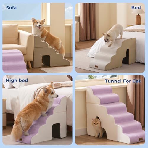 Dog Ramp for High Beds with Tunnel