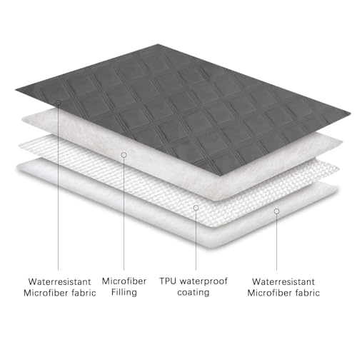 Waterproof Dog Bed Cover Pet Blanket with Anti (82x102 Inch (Pack of 1) / Darkgrey)