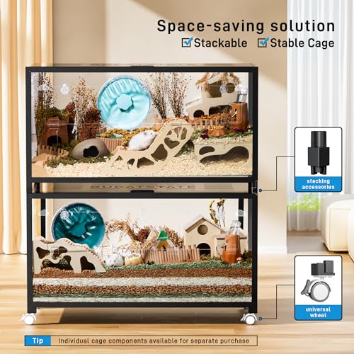 Hamster Cage 2.0 (39.3"L x 19.7"W x 20.6"H / Black)