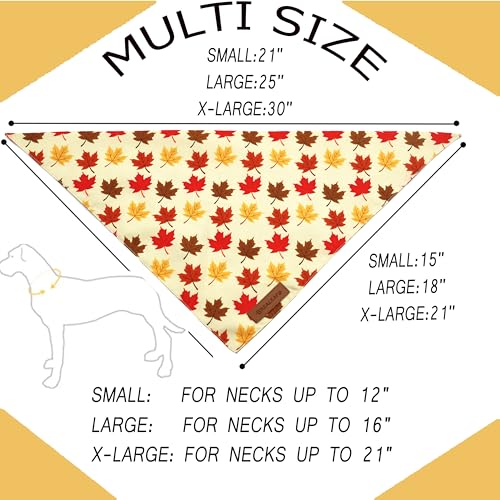 Fall Dog Bandanas 2 Pack (Autumn / Large)