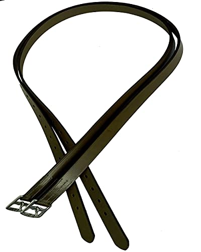 Genuine Leather English Stirrup Leathers (48 inch / Brown)