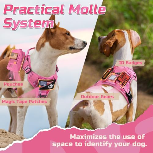 Tactical Dog Harness for Small (Pink camo / Small)